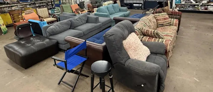 Used sofas, recliners and chairs for sale at Bargain Thrift Store